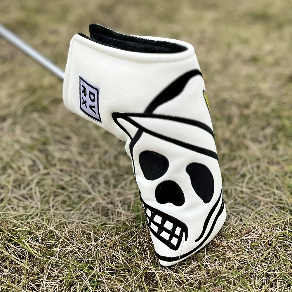 1 Golf Putting Head Cover, Skull Embroidery Waterproof and Durable Golf Club Protection Cover, Providing the Best Protection For